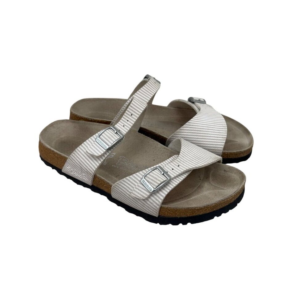 Birkenstock Birkis Sydney Stripe Buckle Adjust Slide Sandals Shoes Womens size 7
